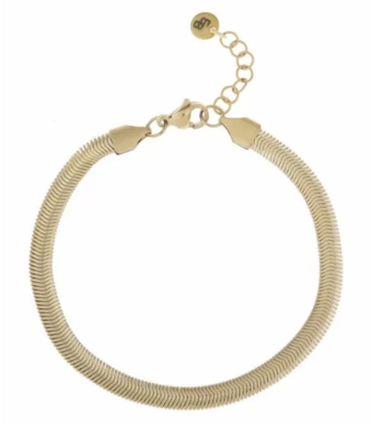 Ellen Beekmans - Platte snake armband XL