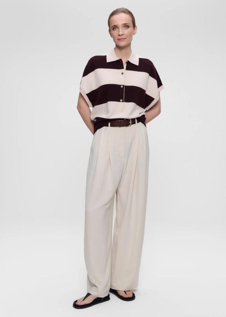 Zenggi - Cashmere blend polo top