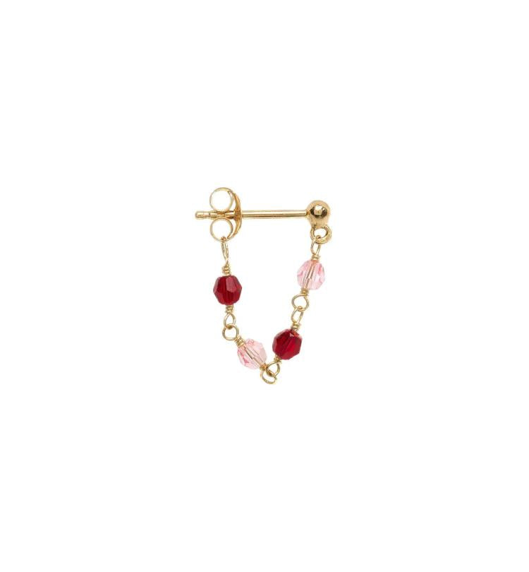 Anna Nina - Single la vie en rose chain stud