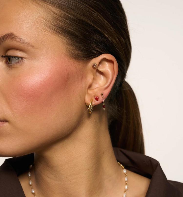 Anna Nina - Single la vie en rose chain stud