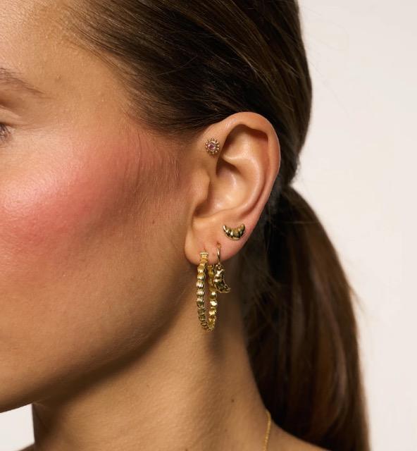 Anna+Nina - Single croissant stud