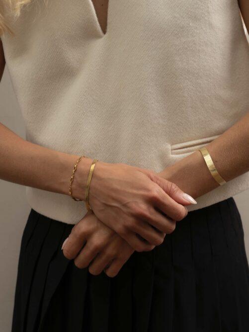 Ellen Beekmans - Platte snake armband met patroon