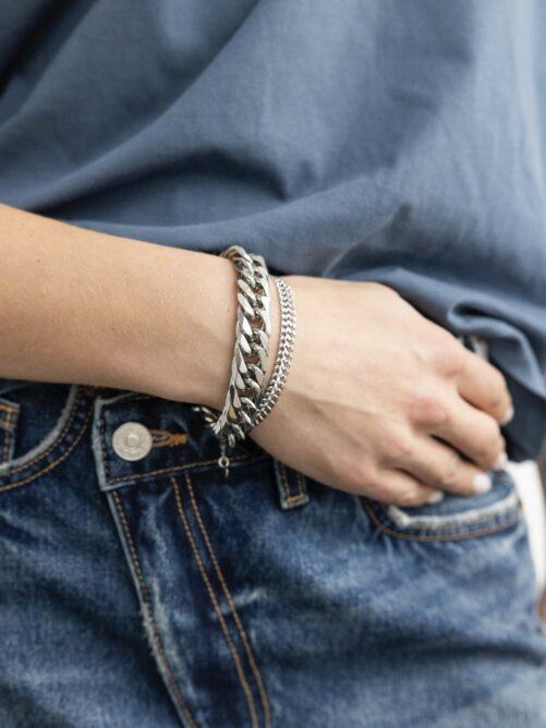 Ellen Beekmans - Platte armband patroon zilver