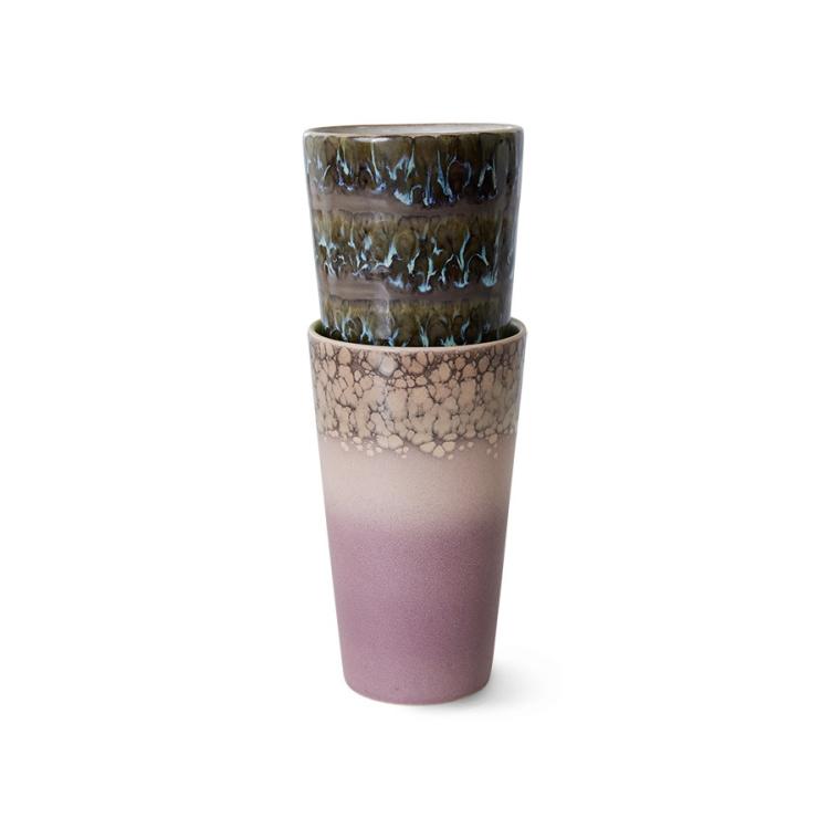 HKliving - 70s ceramics: Latte mugs, Forest