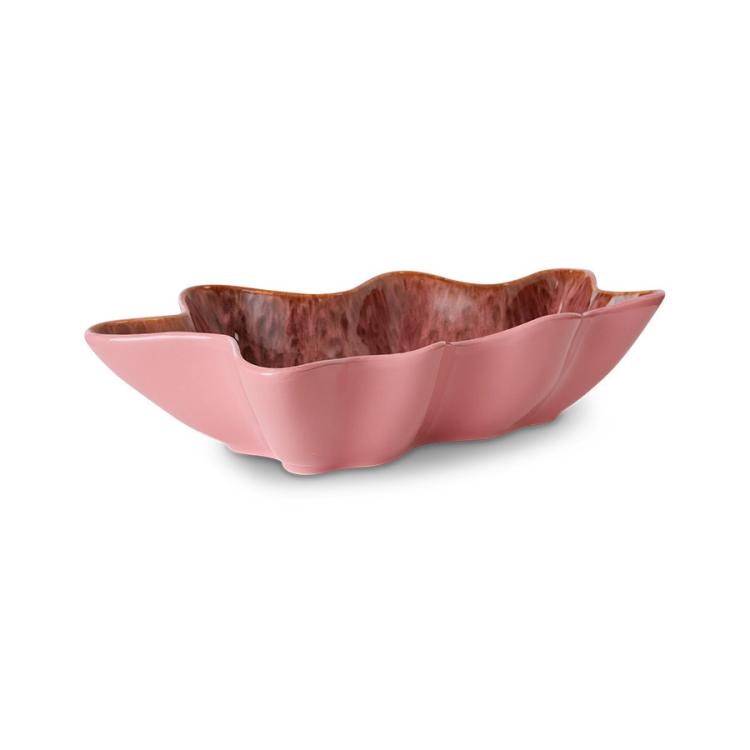 HKliving - Shell serving bowl coral
