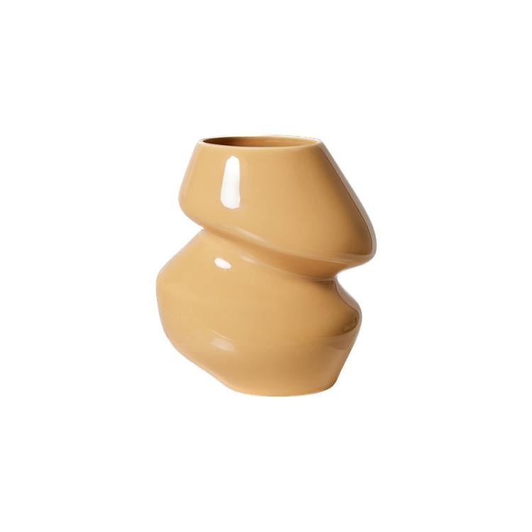 HKliving - Ceramic vase organic cappuccino S
