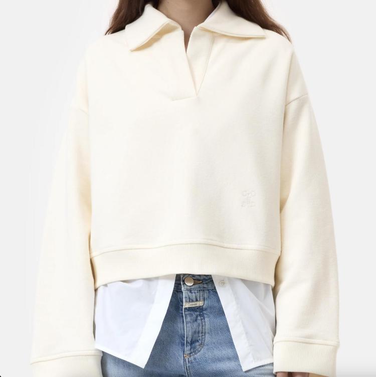 Closed - Open polo sweatshirt