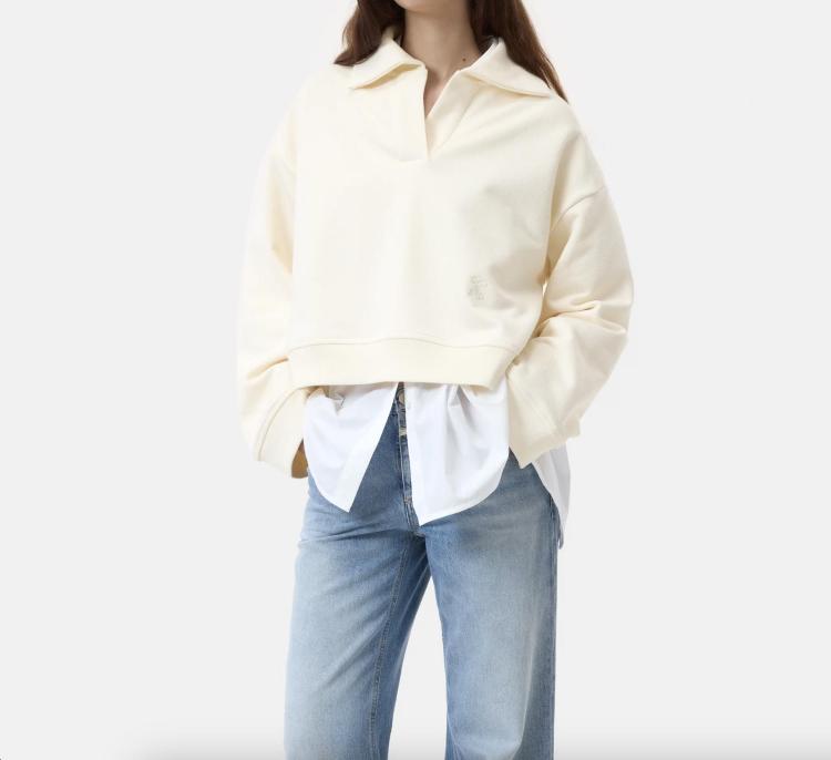 Closed - Open polo sweatshirt