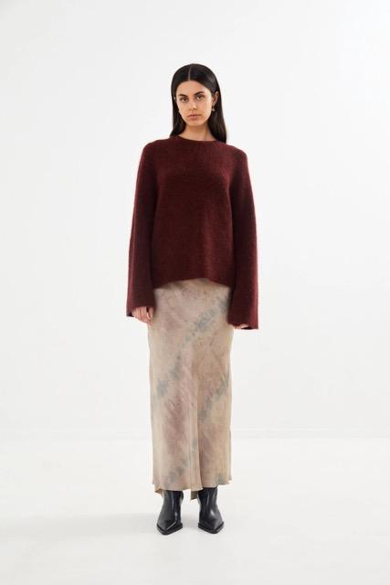 Rabens Saloner - Lott fluffy back split knit sweater