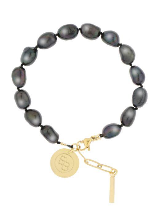 Ellen Beekmans - armband met donkere zoetwaterparels