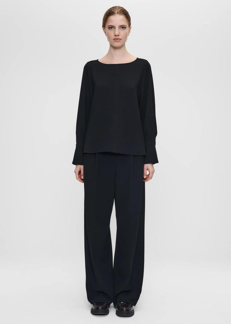 Zenggi - Kozo crepe boatneck top