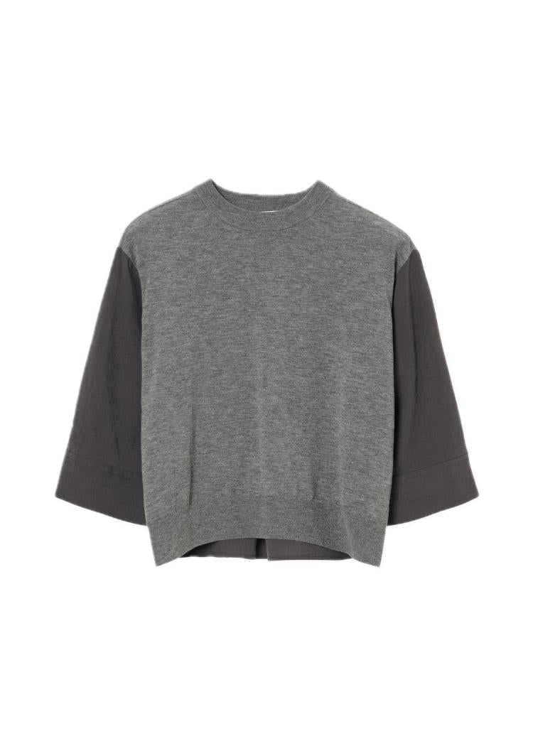 Zenggi - Silk nylon knit-mix top