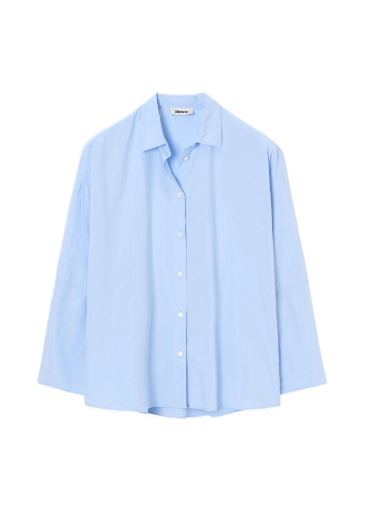 Zenggi - Poplin wide sleeve shirt