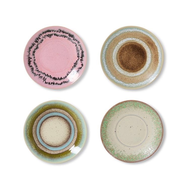 HK Living - 70s Ceramics: saucers, Doodle