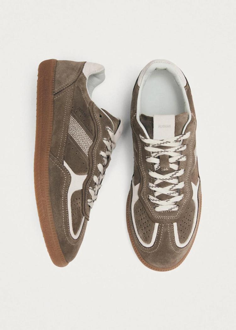 Alohas - Rife Taupe Leather Sneakers