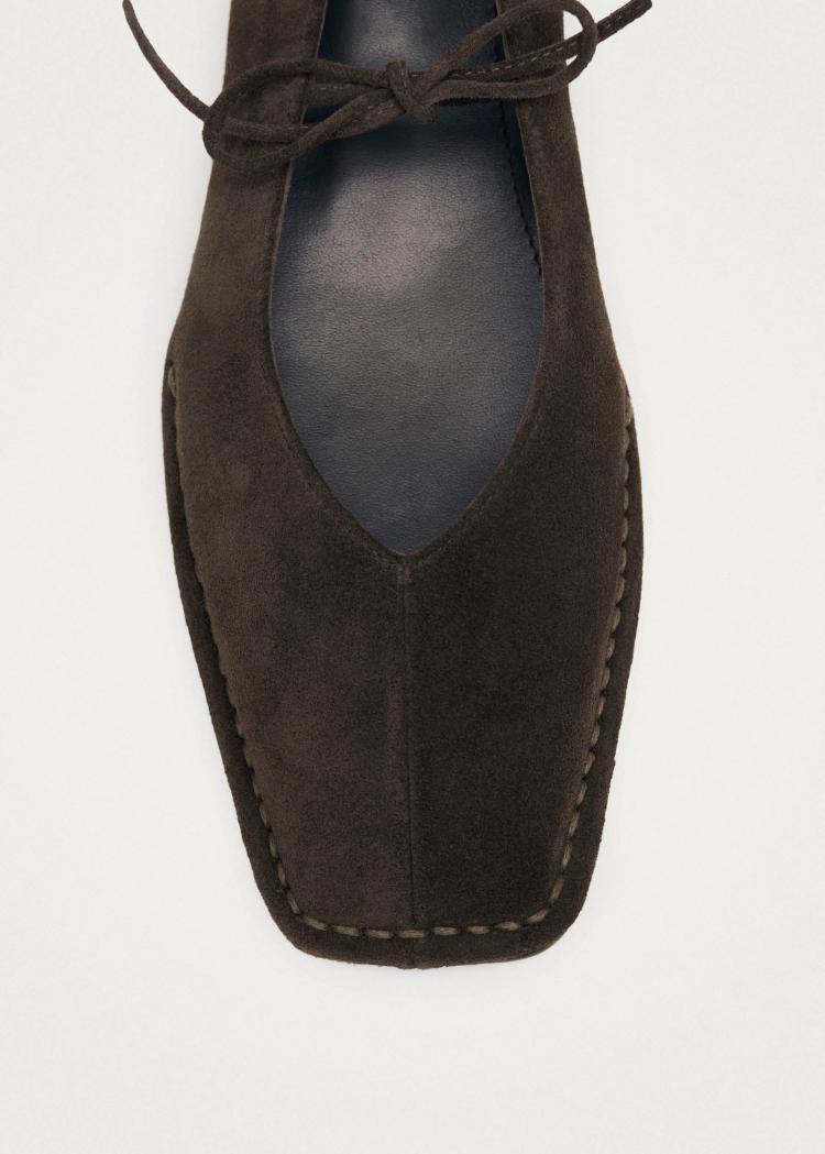 Alohas - Sway Suede Brown Leather Ballet Flats