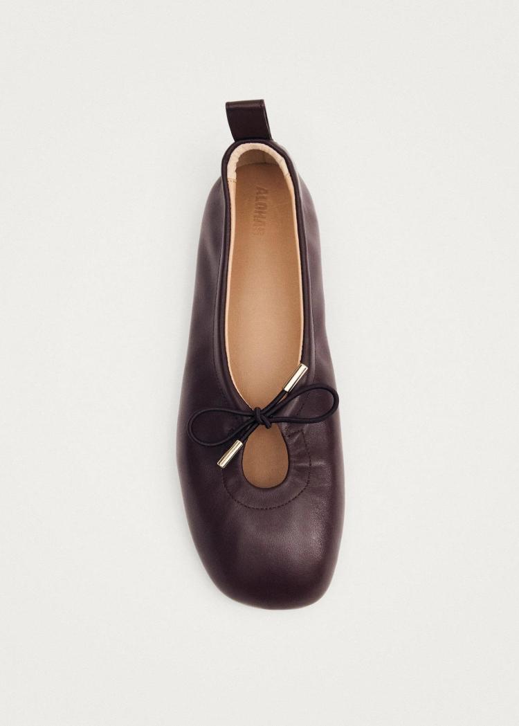 Alohas - Rosalind Brown Leather Ballet Flats