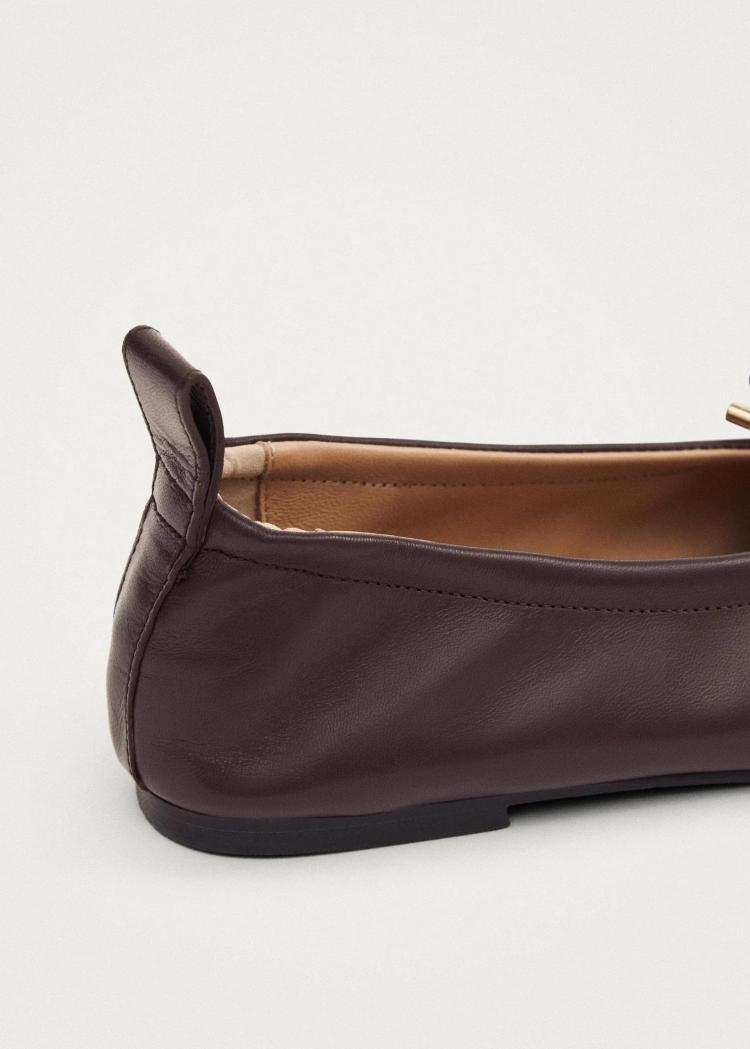 Alohas - Rosalind Brown Leather Ballet Flats