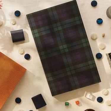 Addison Ross - Tartan lacquer Backgammon set