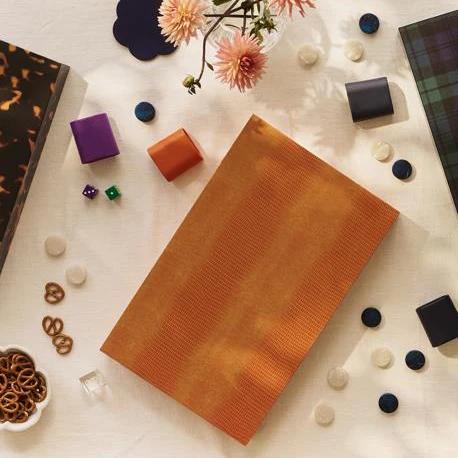 Addison Ross - Orange Croc Lacquer Backgammon set