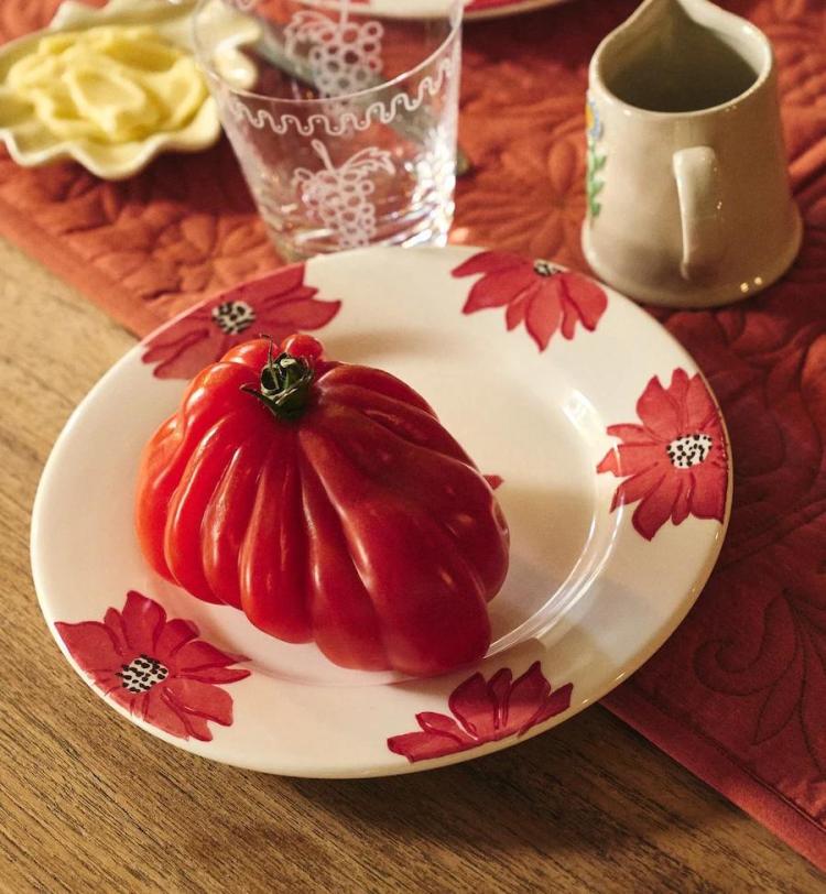 Anna+Nina - Fiorita Breakfast Plate Red