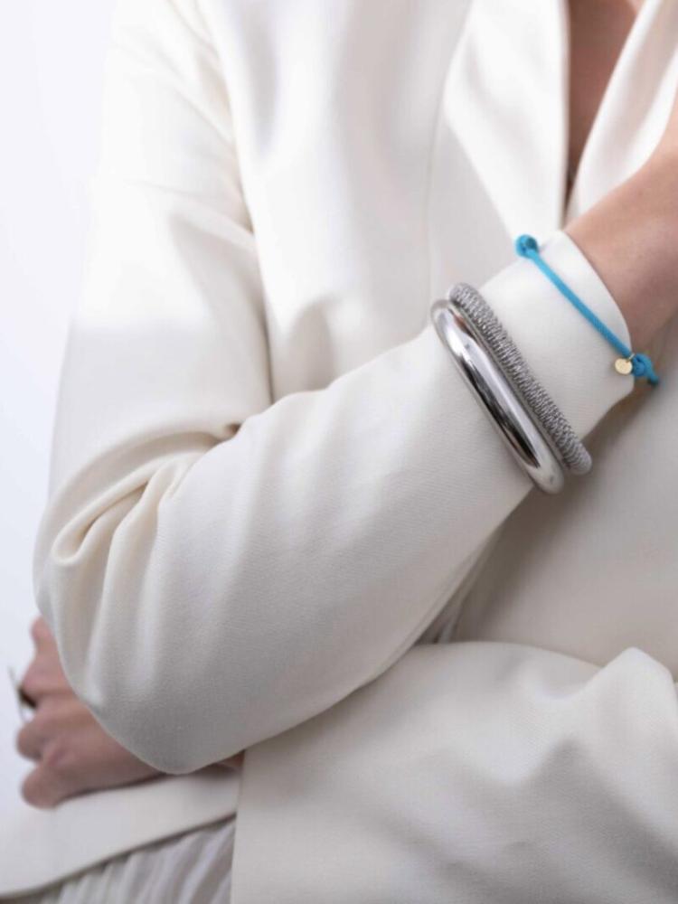 Ellen Beekmans - Armband met XL opengewerkte bedel / turquoise