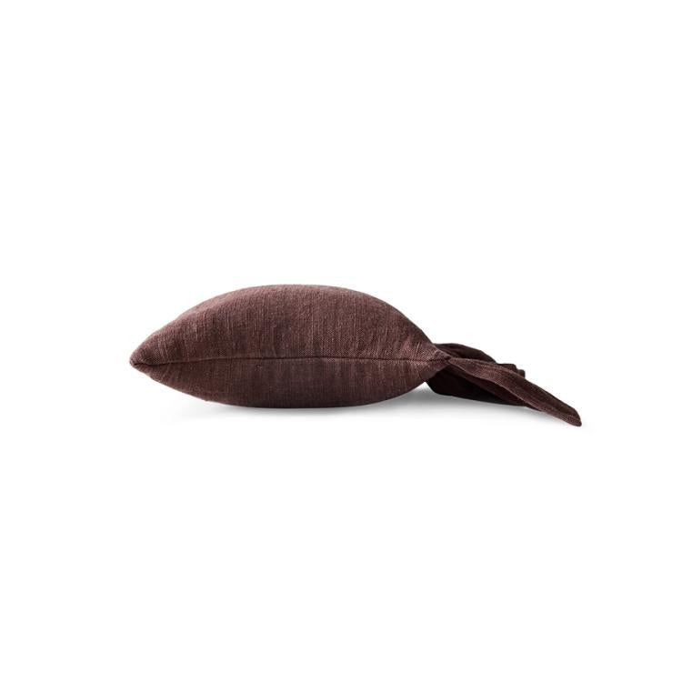 HK Living - Ruffle cushion, chestnut