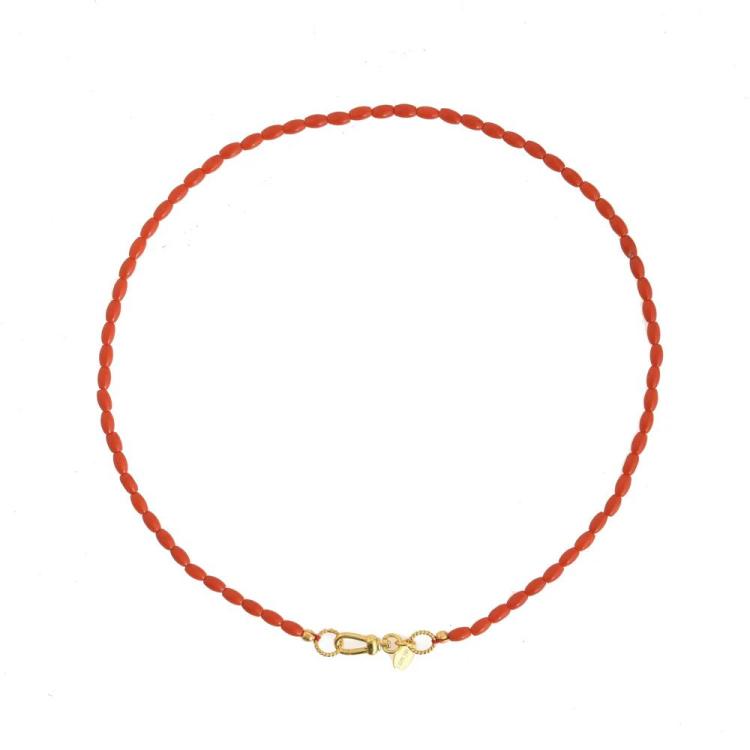 I am Jai - Dunne koraal ketting groot