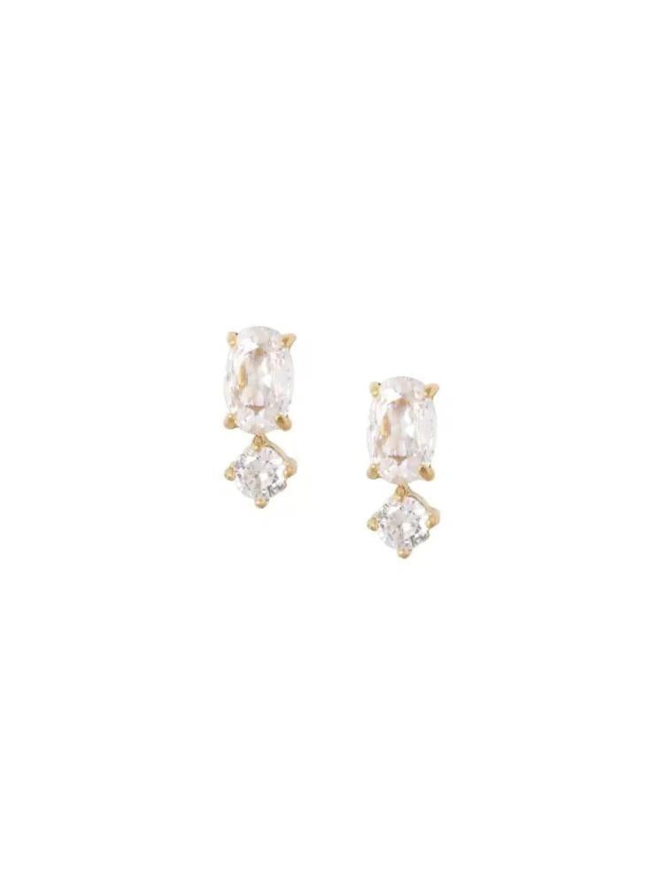 Ellen Beekmans - Fijne duo strass oorstekers