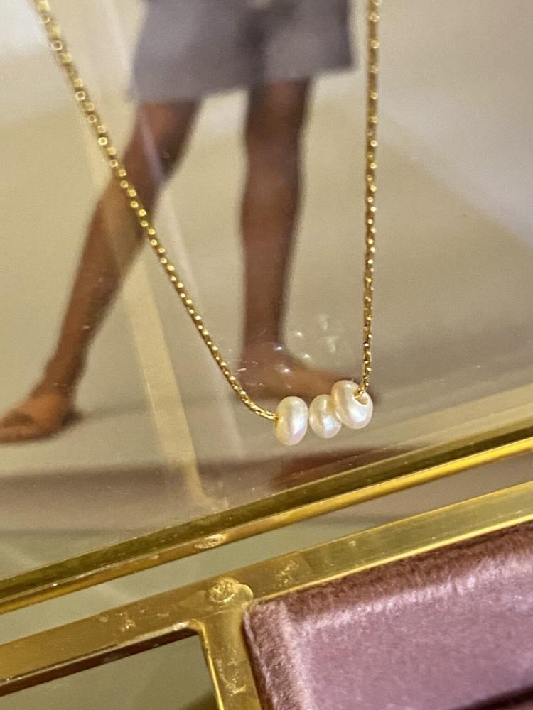 Ellen Beekmans - Fijne kettig 3 pareltjes