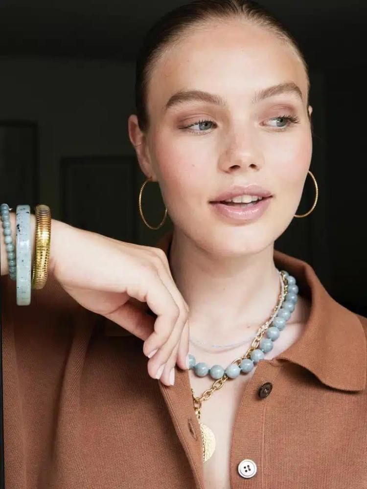 Ellen Beekmans - Vergulde ronde bangle small