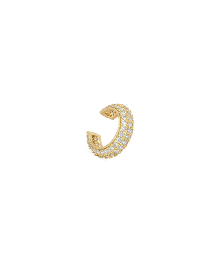 Ellen Beekmans - earcuff strass goud enkel