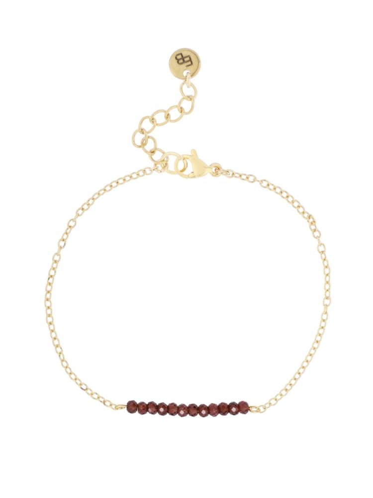 Ellen Beekmans - Armbandje met 12 fijne gemstones - rood
