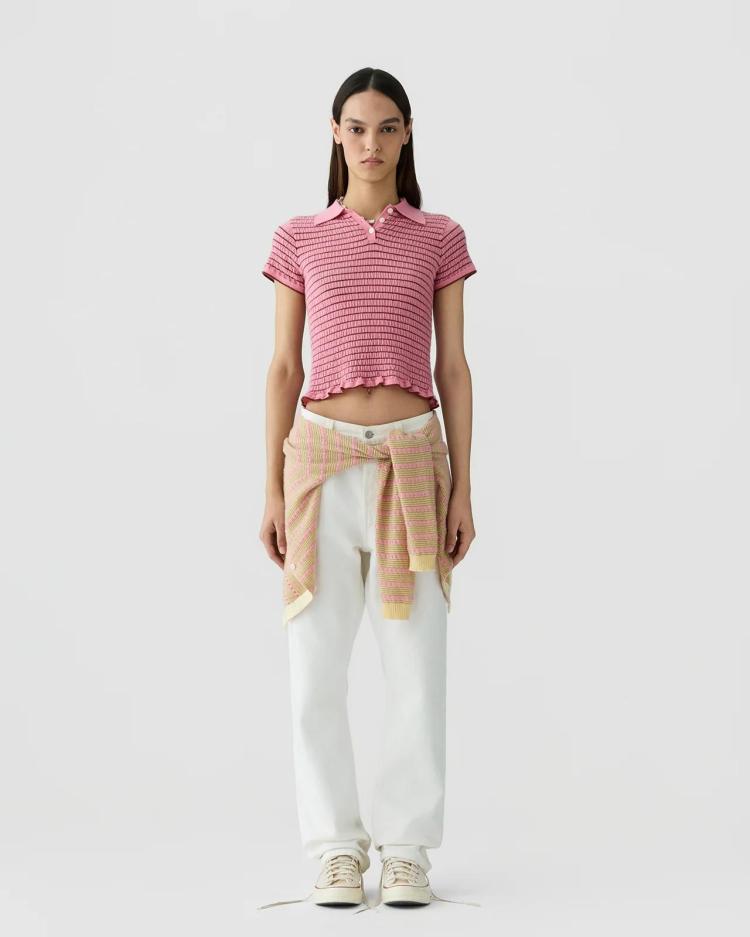 Guest In Residence - Smocked Shrunken Polo