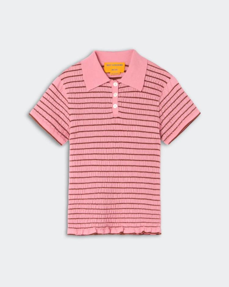 Guest In Residence - Smocked Shrunken Polo