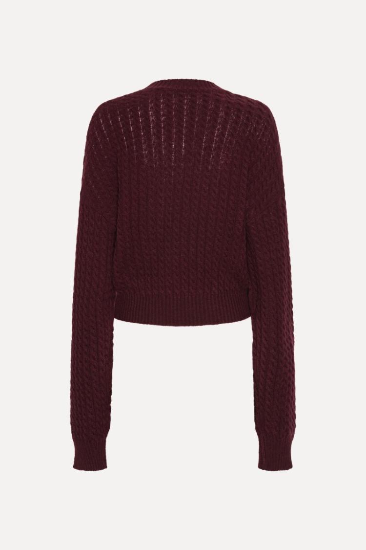 ROTATE - Cable crewneck sweater