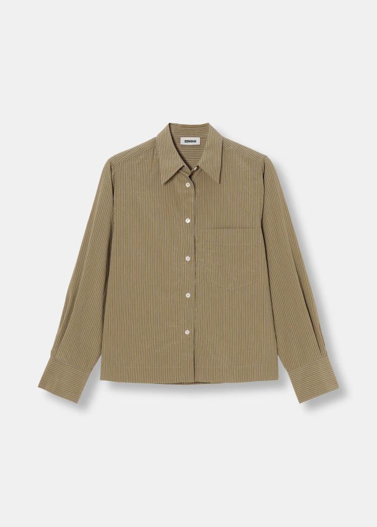 Zenggi - Lyocell blend stripe shirt