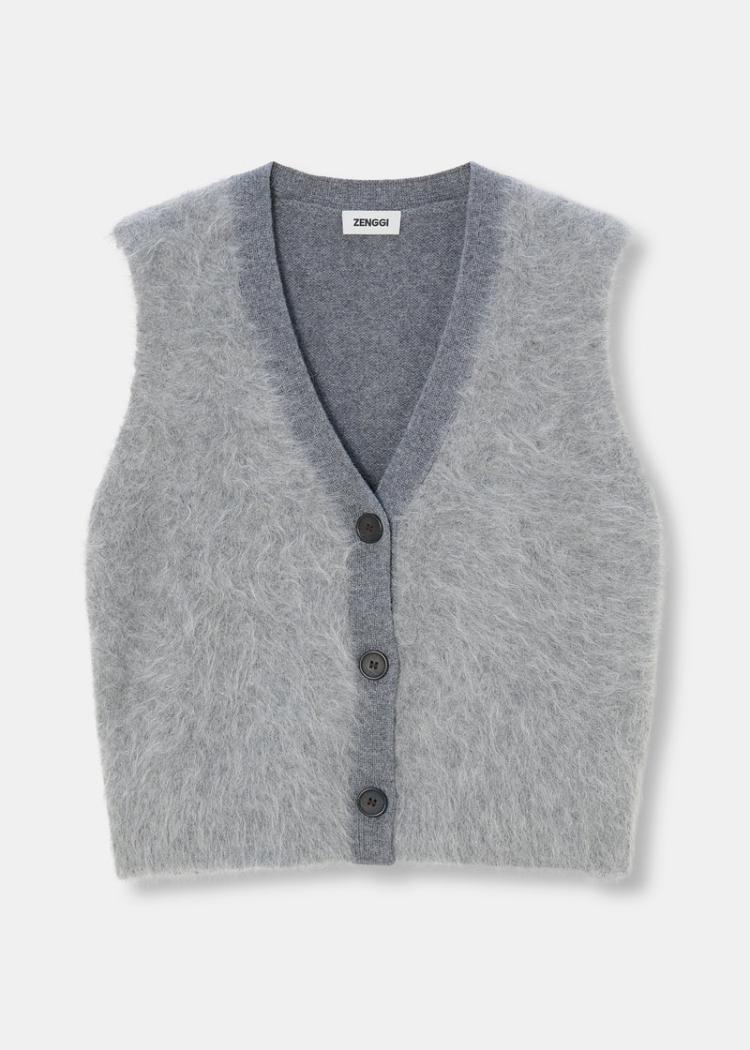 Zenggi - soft fur alpaca sleeveless vest