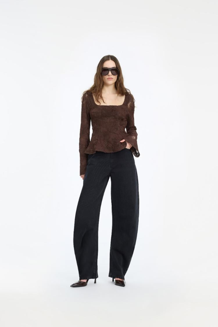 ROTATE - drapped barrel jeans