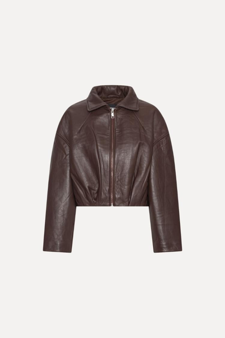 ROTATE - Bonded leather jacket