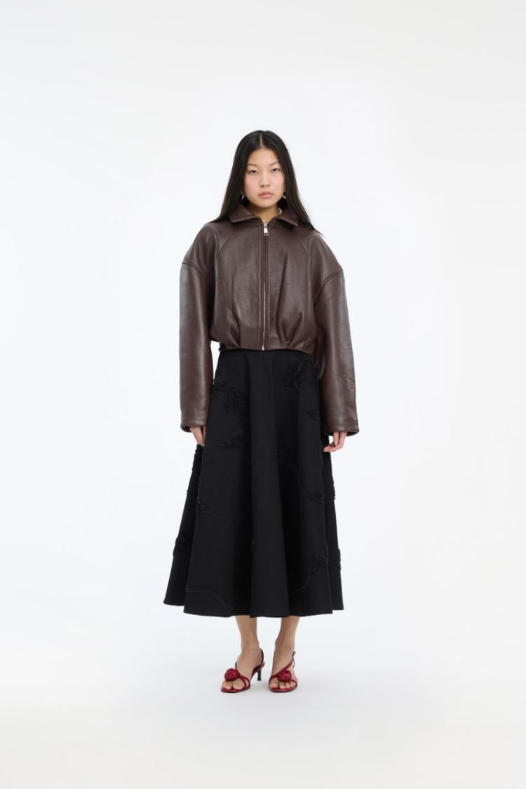 ROTATE - Bonded leather jacket