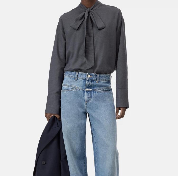 Closed - Bow tie Cotton-Cashmere blouse