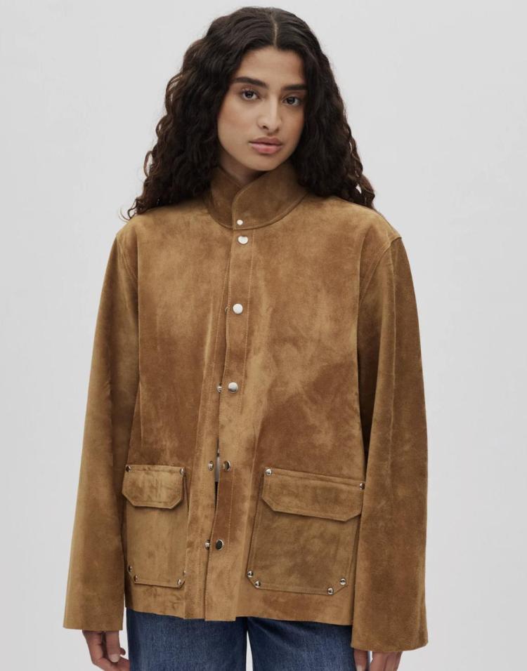 Rabens Saloner - Heavy suede jacket thelma whiskey