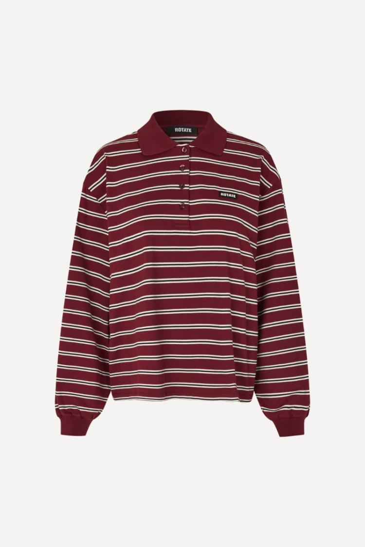 Rotate - Pique Longsleeve Polo Red