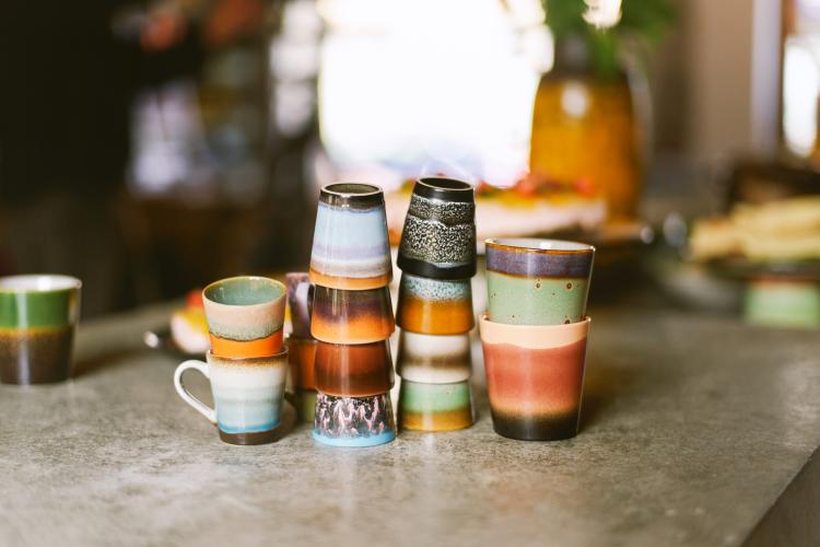 HK Living - 70s ceramics coffee mugs grounding