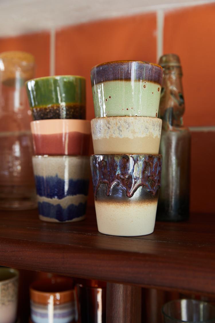 HK Living - 70s ceramics coffee mugs grounding