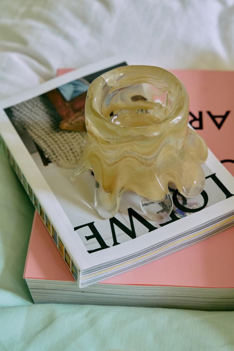 HK Living - Candle holder low cream