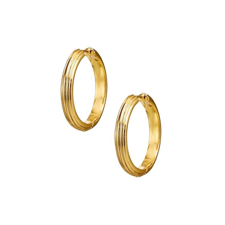 Anni Lu - Golden deco hoops bold