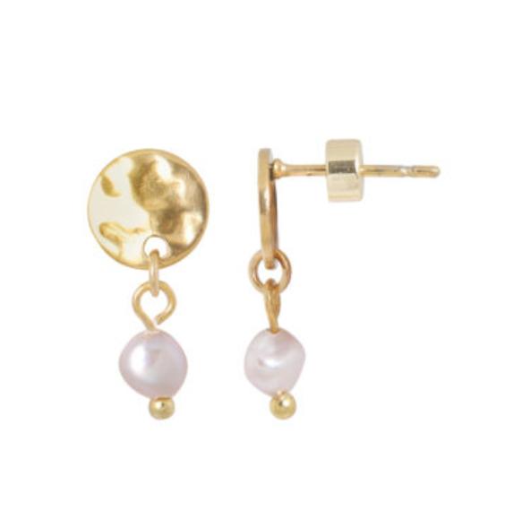 Ellen Beekmans - Gehamerde oorstekertjes met gemstone