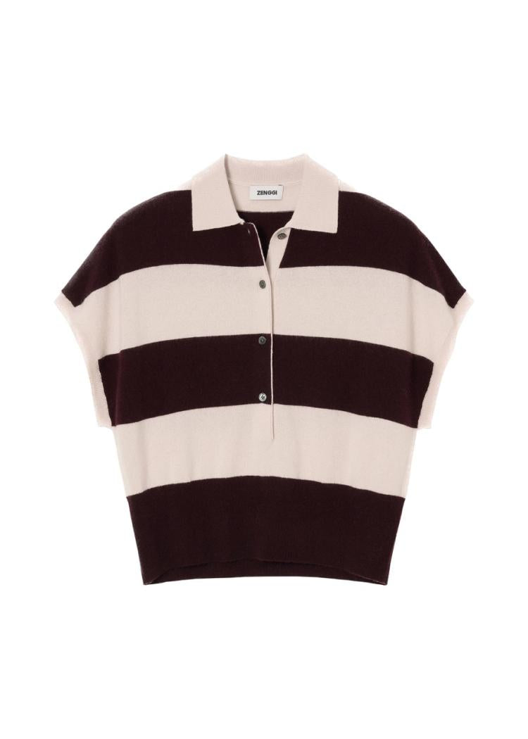 Zenggi - Cashmere blend polo top